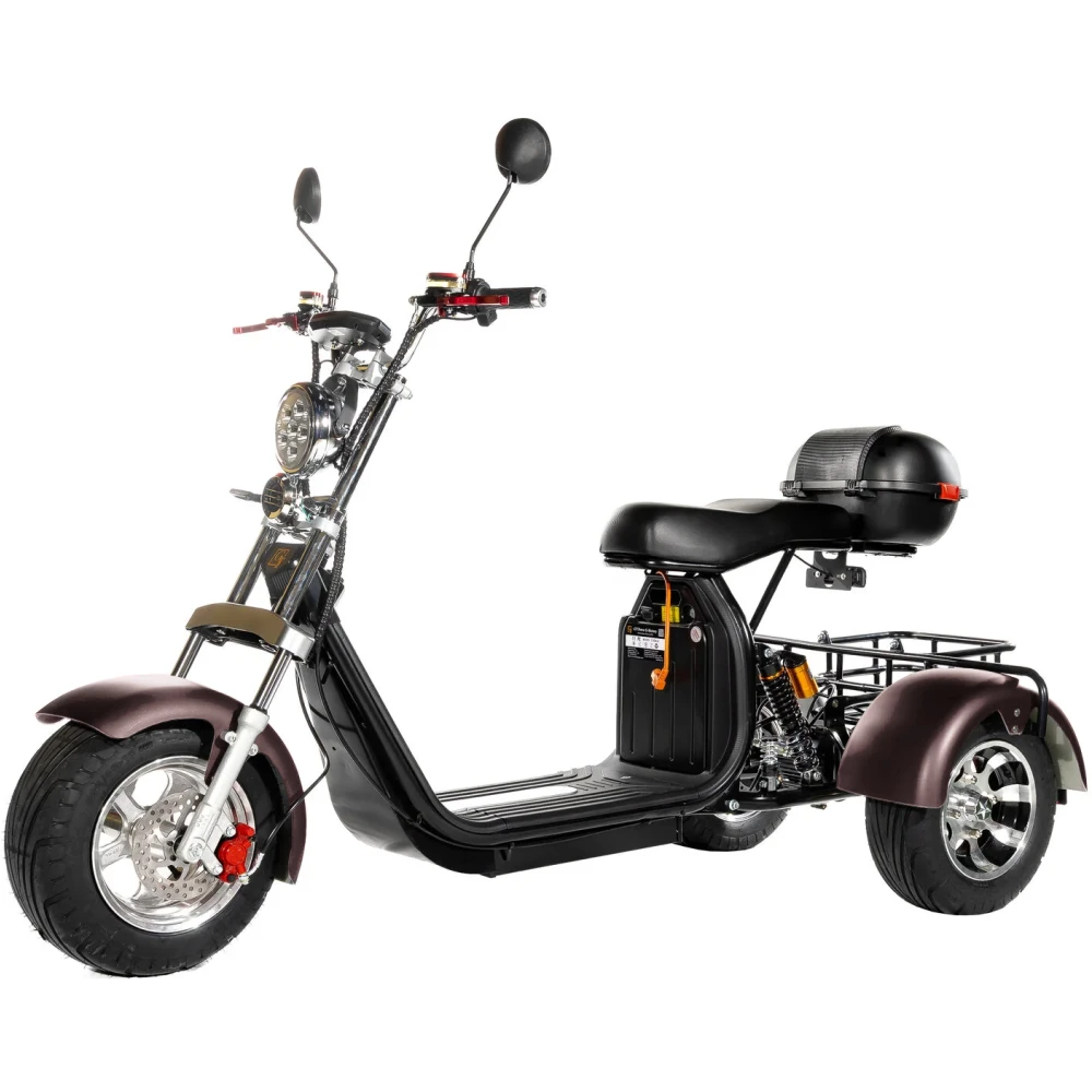 Электроскутер трехколесный CITYCOCO GT X11 TRIKE Коричневый